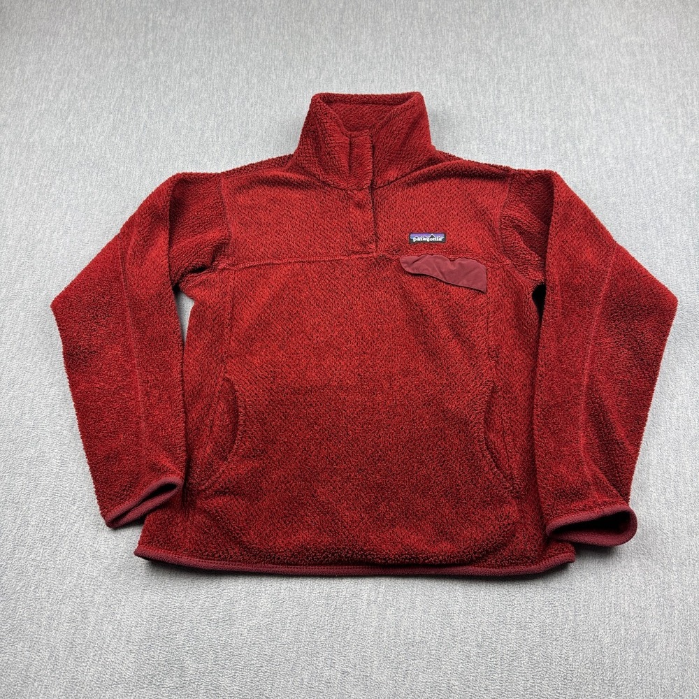 Patagonia Pullover Women Small Red Re-Tool Snap-T Fleece Jacket Polartec Outdoor